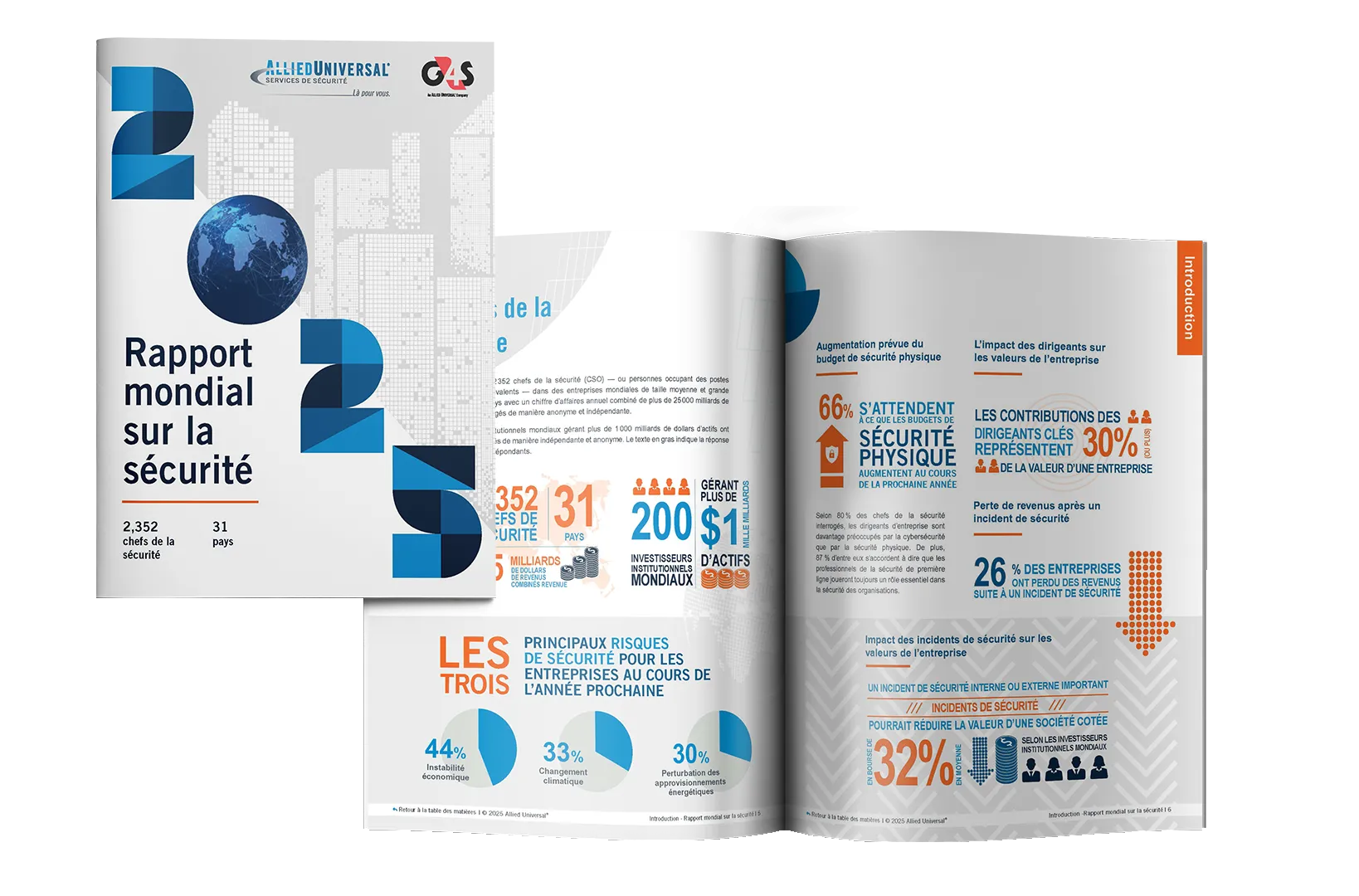 Brochure du rapport sur la sécurité mondiale.