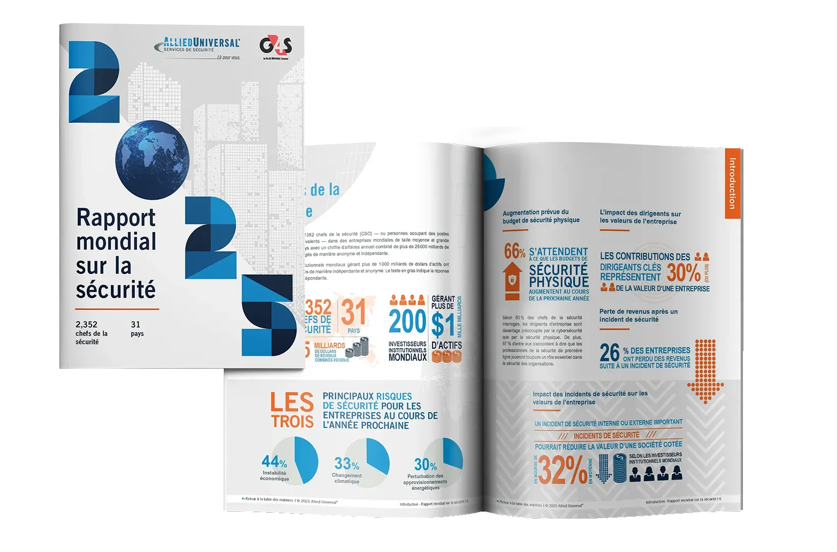 Brochure du rapport sur la sécurité mondiale.